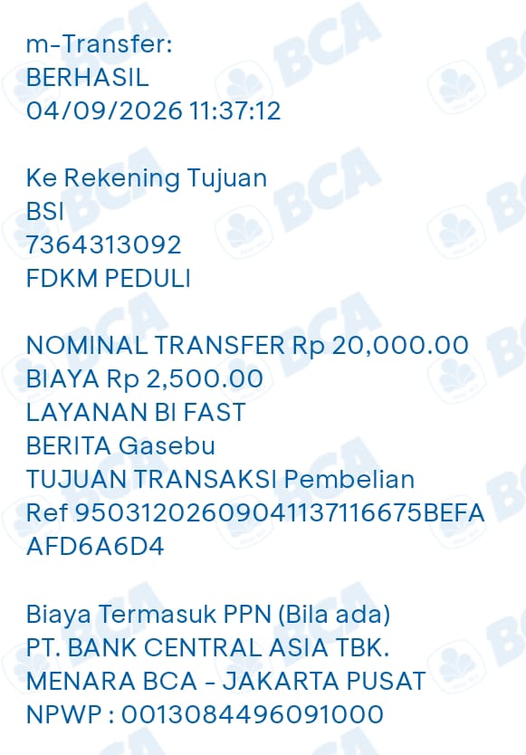 Bukti H. Arya Kaliban SA2 RT 06